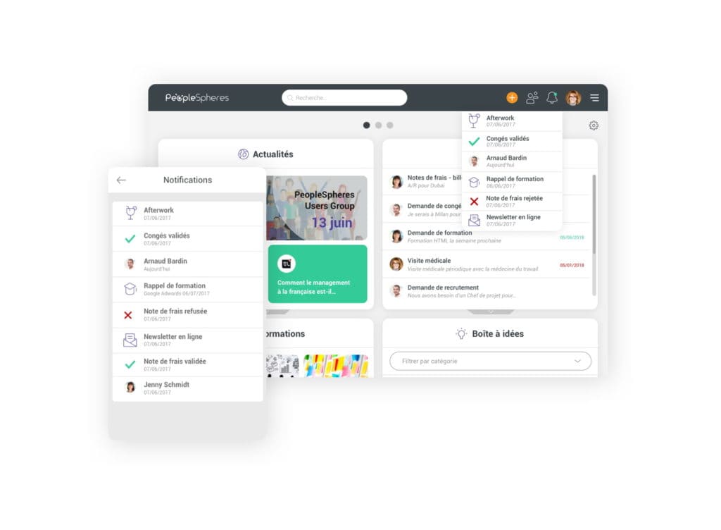 connexion notifications